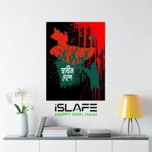 Bangladesh Map Shadhin Desh5 | (8inX6in) JULY Revolution 2024 Wall Canvas