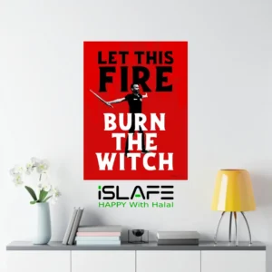 Let This Fire Burn The Witch | (8inX6in) JULY Revolution 2024 Wall Canvas
